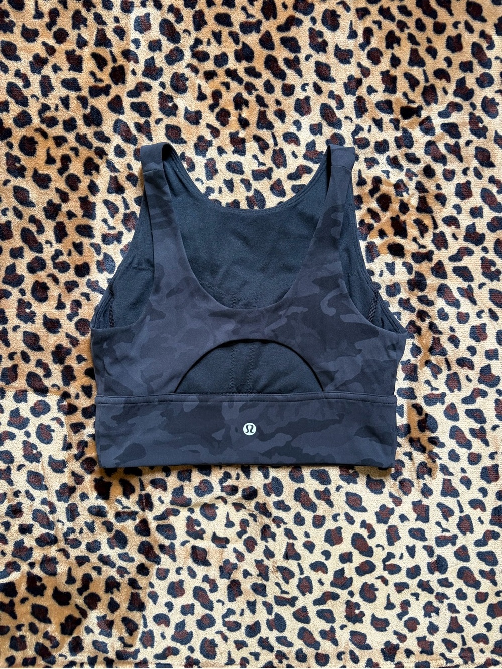 Lululemon Align High-Neck Black Camo Sports Bra